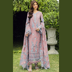 QALAMQAR FARVA TEA PINK LAWN